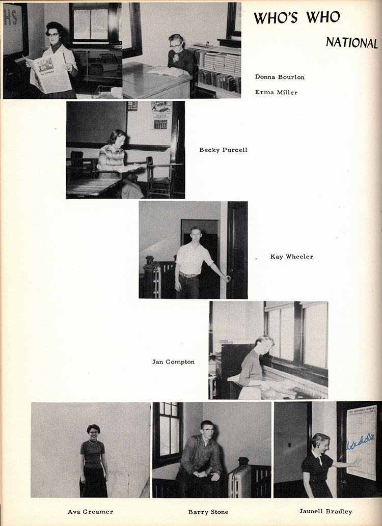 <who's who national donna bourlon erma miller becky purcell kay wheeler jan compton ava creamer barry stone jaunell bradley>